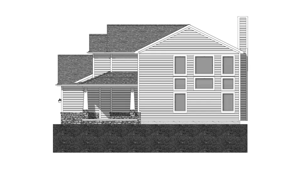 The Carrington house plan, exterior view 2